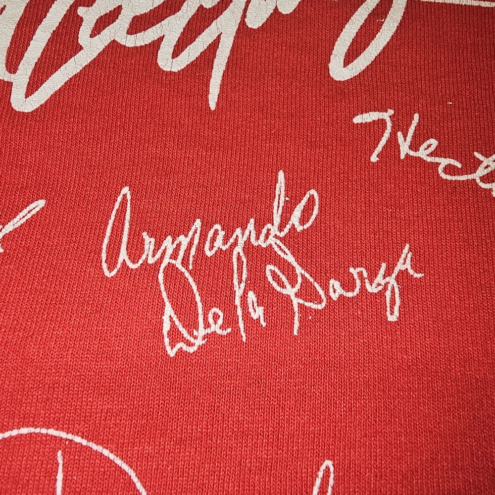 1991 David Lee Garza long sleeved Autograph print shirt - Picture 9 of 10